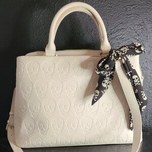 Betsey Johnson Skull Purse Crossbody Bag Embossed Skulls